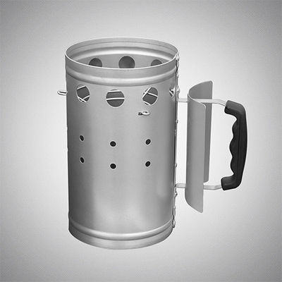 Bbq Lighter Charcoal Fire Starter Chimney With Handle Portable Barbeque Grill Accessories 10.2"