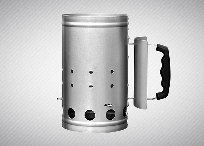 Bbq Lighter Charcoal Fire Starter Chimney With Handle Portable Barbeque Grill Accessories 10.2"